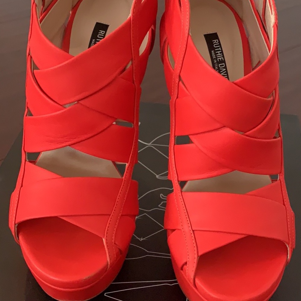 Ruthie Davis caged lipstick Halle bootie - Picture 5 of 6
